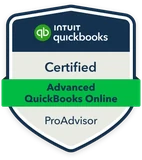 Intuit QuickBooks Online Advanced Certified ProAdvisor badge